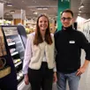 photo  gwendoline et raphaël guilbaud sont les nouveaux propriétaires du fonds de commerce du magasin carrefour express qui fait face à la maire de sablé-sur-sarthe. 
