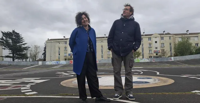 photo  sarah el ouni et mattieu delaunay, au vélodrome de bressuire, « on a eu très peu de temps pour réaliser ce projet », expliquent-ils  &copy;  co-angèle nivol 