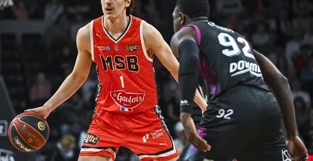 photo  bastien grasshoff lors du match de betclic élite entre le mans et boulazac, samedi 21 mars 2026 à antarès.  &copy;  le maine libre - denis lambert 