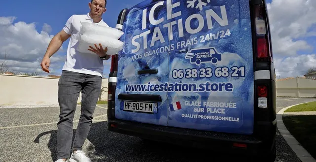 photo  le chef d’entreprise va installer, entre niort et l’île de ré, cinq distributeurs automatiques de glaçons totalement autonomes et 100 % connectés.  &copy;  co - christophe bernard 