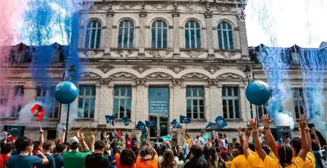 photo  les étudiants de tous les campus de l’uco se sont affrontés lors de joutes à angers.  &copy;  uco 